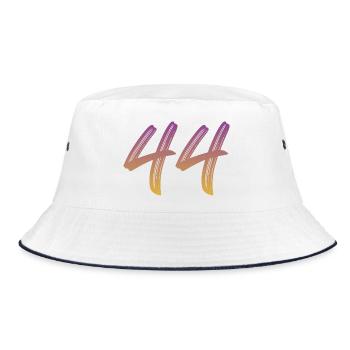 44 - Bucket Hat - Weiß/Navy - Vorne