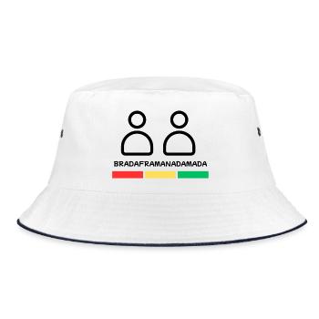 Bruder - Bucket Hat - Weiß/Navy - Vorne