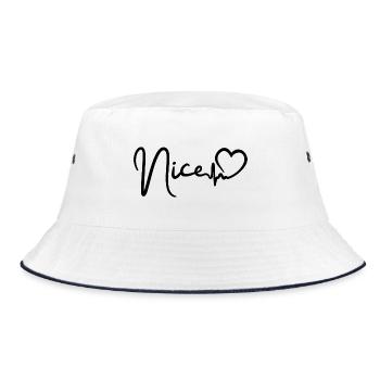 Nice heartbeat Nice city France - Bucket Hat - white/navy - Front