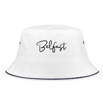 Belfast, capital of Northern Ireland - Bucket Hat - white/navy - Front