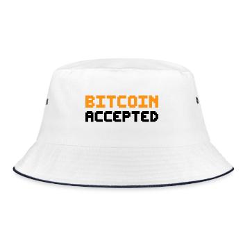Bitcoin accepté - Bob - blanc/marine - Devant