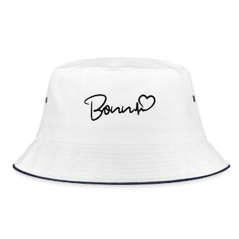 Bonn Herzschlag - Bucket Hat - Weiß/Navy - Vorne