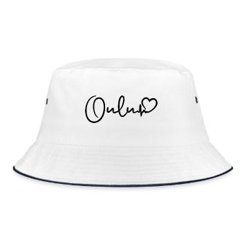 Oulu heartbeat - Bucket Hat - white/navy - Front