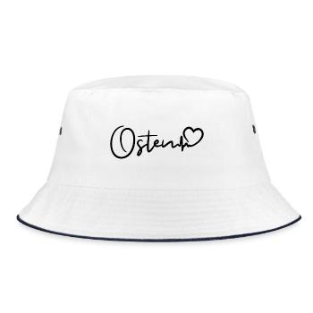 Osten Herzschlag - Bucket Hat - Weiß/Navy - Vorne