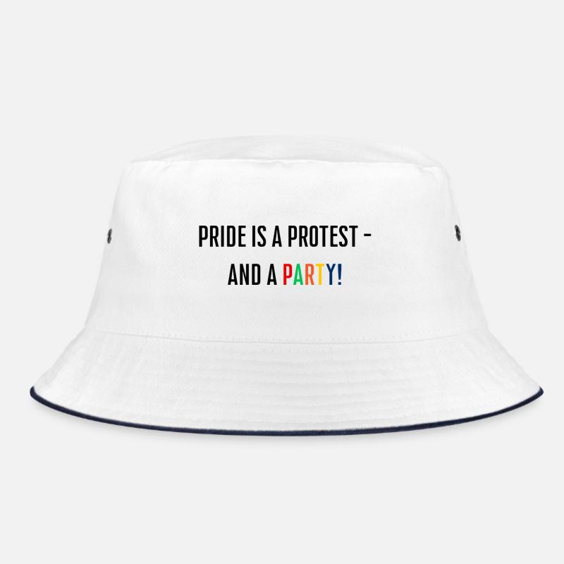 La Pride est une protestation - et une fête ! - Bob - blanc/marine