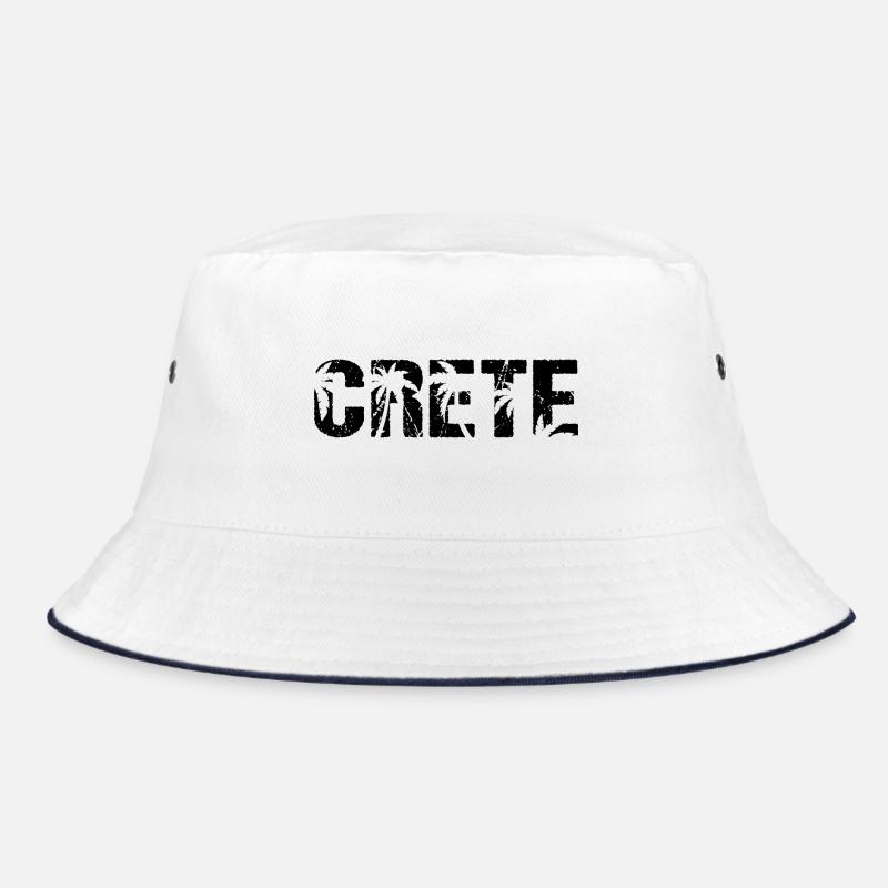 Crete Griechenland Insel Kreta - Bucket Hat - Weiß/Navy