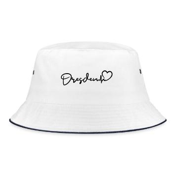 Dresden heartbeat Dresden - Bucket Hat - white/navy - Front