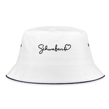 Schwaben Herzschlag - Bucket Hat - Weiß/Navy - Vorne