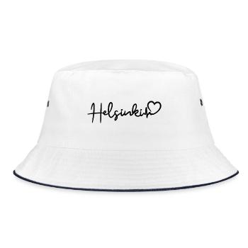 Helsinki heartbeat - Bucket Hat - white/navy - Front