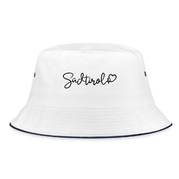 South Tyrol Heartbeat - Bucket Hat - white/navy - Front