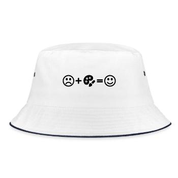 Artist Smiley - Bucket Hat - white/navy - Front