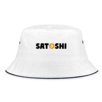 Satoshi Nakamoto Blockchain Bitcoin - Bob - blanc/marine - Devant