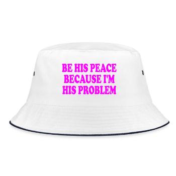 be his peace because im his problem - Bob - blanc/marine - Devant