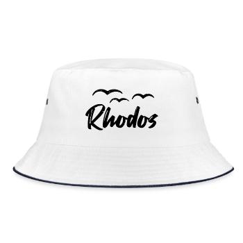 Rhodes Island Sea - Bucket Hat - white/navy - Front