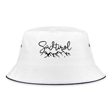 South Tyrol Alps Hiking Mountains Nature - Bucket Hat - white/navy - Front
