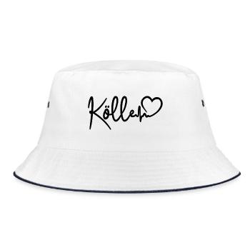 Kölle Herzschlag Köln Liebe - Bucket Hat - Weiß/Navy - Vorne