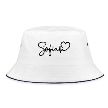 Sofia Heartbeat Bulgaria Sofia - Bucket Hat - white/navy - Front