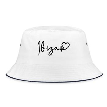 Ibiza heartbeat - Bucket Hat - white/navy - Front