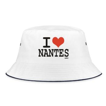 i love nantes - I love nantes - Bucket Hat - white/navy - Front