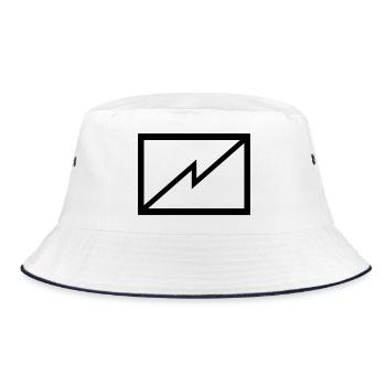 Elektronische Kampführung - Bucket Hat - Weiß/Navy - Vorne