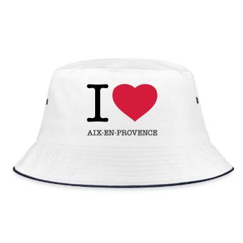 I LOVE AIX-EN-PROVENCE France Frankreich - Bucket Hat - white/navy - Front
