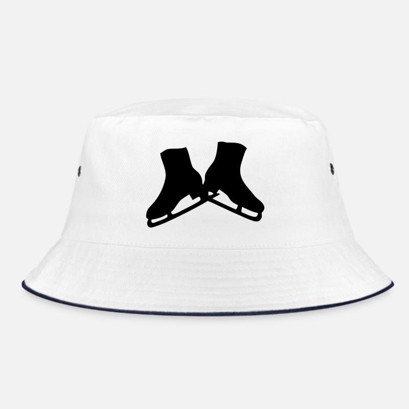 Schlittschuhe - Bucket Hat - Weiß/Navy