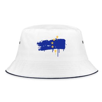 Drapeau européen peinture avec un coup de pinceau - Bob - blanc/marine - Devant