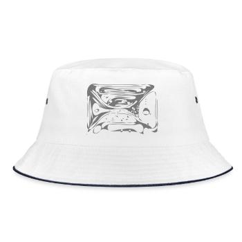 PowerLines 26b - Bucket Hat - Weiß/Navy - Vorne