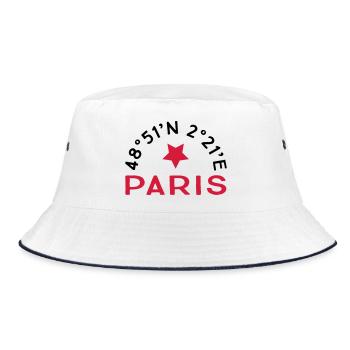 Paris - Bucket Hat - white/navy - Front