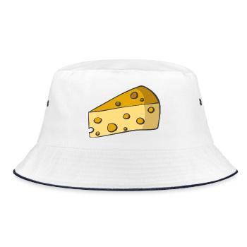 Käse - Bucket Hat - Weiß/Navy - Vorne