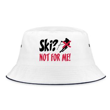 I hate skis - Bucket Hat - white/navy - Front