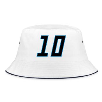 number_10 - Bucket Hat - Weiß/Navy - Vorne