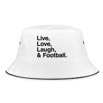 live love laugh and football - passion stade ou tv - Bob - blanc/marine - Devant