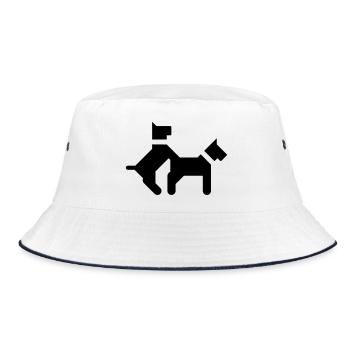 Like a dog | Doggy Style - Bucket Hat - white/navy - Front