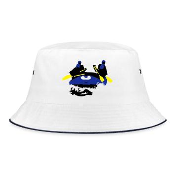 rafting - Bucket Hat - white/navy - Front