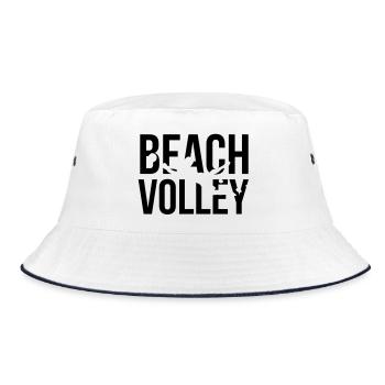 beach volley - Bucket Hat - white/navy - Front