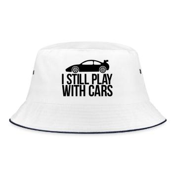 cars - Bucket Hat - white/navy - Front