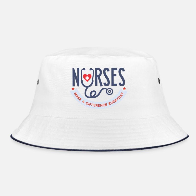 Nurses Make a Difference Everyday T-Shirt Bucket Hat