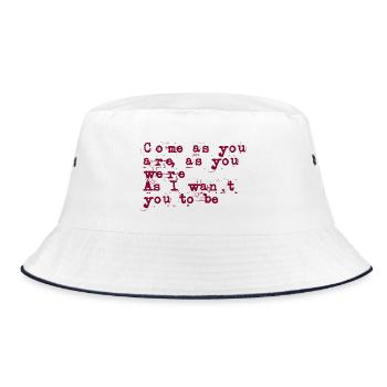 come as you are - Bucket Hat - white/navy - Front