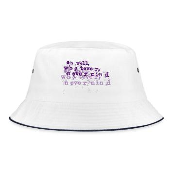 Vergiss es - Bucket Hat - Weiß/Navy - Vorne