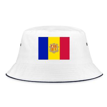 sticker flag of Andorra Fahne von Andorra - Bucket Hat - white/navy - Front