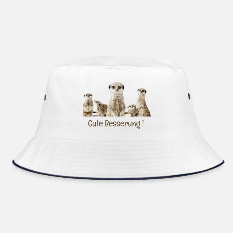 Gute besserung - Bucket Hat - Weiß/Navy