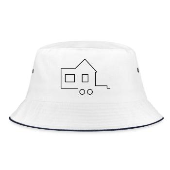 Tiny house - Bucket Hat - white/navy - Front