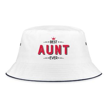 Aunt - Bucket Hat - white/navy - Front