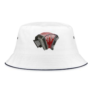 Steirische Harmonika - Tirol / Südtirol | ZiachON! - Bucket Hat - Weiß/Navy - Vorne