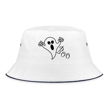 Halloween ghost - Bucket Hat - white/navy - Front