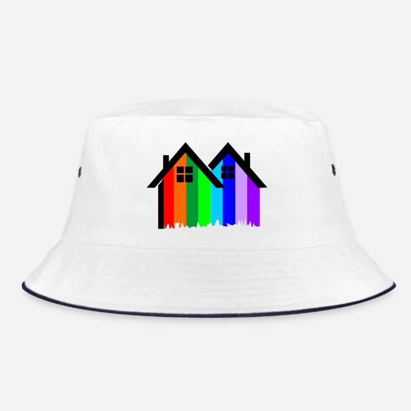 Bunte Häuser streichen Bucket Hat
