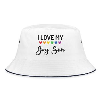 J’aime mon fils gay - Bob - blanc/marine - Devant