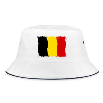 Belgique Drapeau Belge Drapeau Cadeau - Bob - blanc/marine - Devant