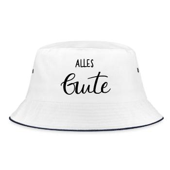 Alles Gute - Bucket Hat - Weiß/Navy - Vorne